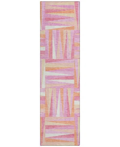 Addison Chantille Machine Washable Acn1012 2'3"x7'6" Runner Area Rug In Rose