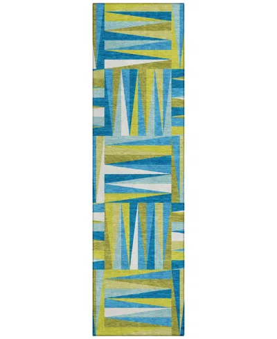 Addison Chantille Machine Washable Acn1012 2'3"x7'6" Runner Area Rug In Teal