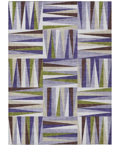 Addison Chantille Machine Washable Acn1012 5'x7'6" Area Rug In Lavender