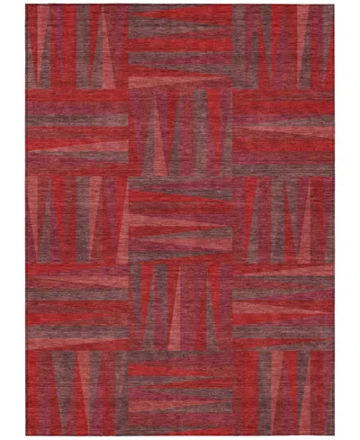 Addison Chantille Machine Washable Acn1012 5'x7'6" Area Rug In Red
