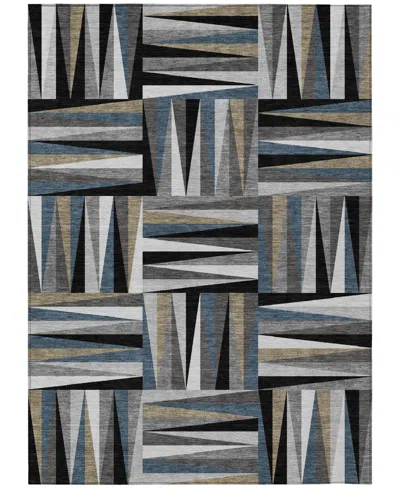 Addison Chantille Machine Washable Acn1012 8'x10' Area Rug In Black