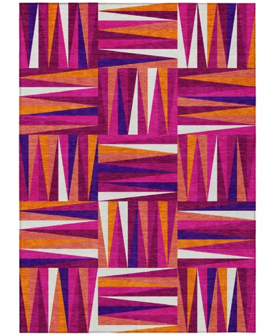 Addison Chantille Machine Washable Acn1012 8'x10' Area Rug In Cranberry