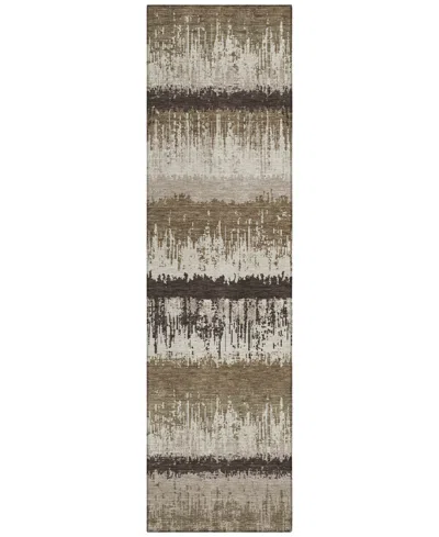 Addison Chantille Machine Washable Acn1013 2'3"x7'6" Runner Area Rug In Brown