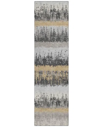 Addison Chantille Machine Washable Acn1013 2'3"x7'6" Runner Area Rug In Gray