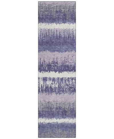 Addison Chantille Machine Washable Acn1013 2'3"x7'6" Runner Area Rug In Purple