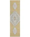 Addison Chantille Machine Washable Acn1014 2'3"x7'6" Runner Area Rug In Gold