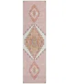 Addison Chantille Machine Washable Acn1014 2'3"x7'6" Runner Area Rug In Pink