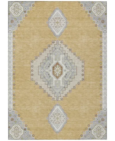 Addison Chantille Machine Washable Acn1014 5'x7'6" Area Rug In Gold