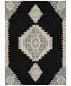 Addison Chantille Machine Washable Acn1014 8'x10' Area Rug In Black