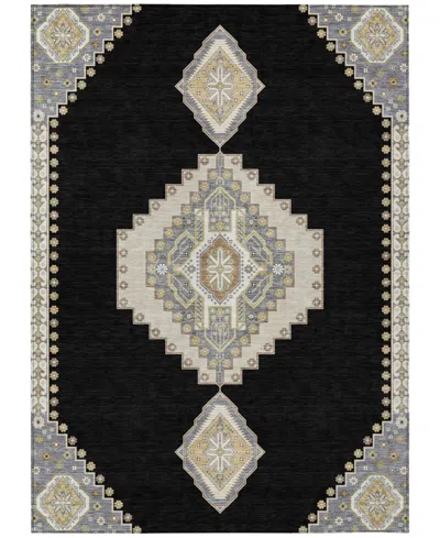 Addison Chantille Machine Washable Acn1014 9'x12' Area Rug In Black
