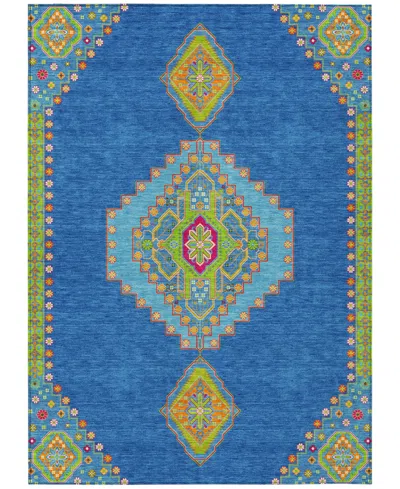 Addison Chantille Machine Washable Acn1014 9'x12' Area Rug In Denim