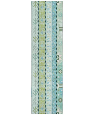 Addison Chantille Machine Washable Acn1015 2'3"x7'6" Runner Area Rug In Mint