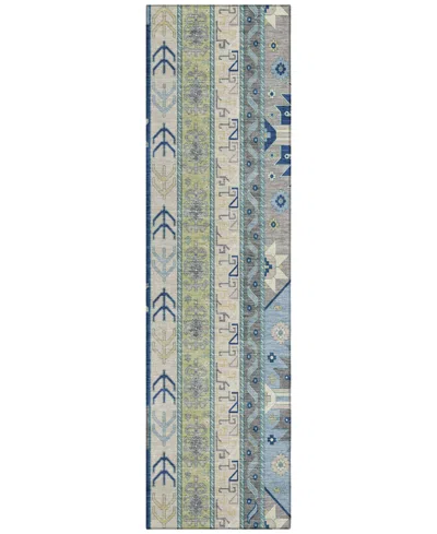 Addison Chantille Machine Washable Acn1015 2'3"x7'6" Runner Area Rug In Navy