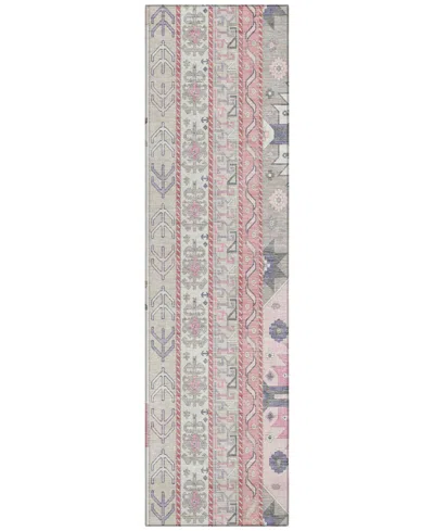 Addison Chantille Machine Washable Acn1015 2'3"x7'6" Runner Area Rug In Pink