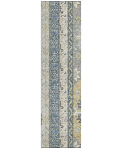 Addison Chantille Machine Washable Acn1015 2'3"x7'6" Runner Area Rug In Silver