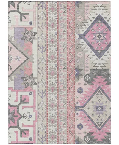 Addison Chantille Machine Washable Acn1015 8'x10' Area Rug In Pink