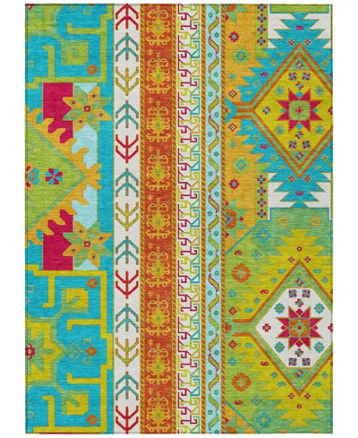 Addison Chantille Machine Washable Acn1015 8'x10' Area Rug In Teal