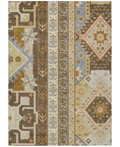 Addison Chantille Machine Washable Acn1015 9'x12' Area Rug In Brown