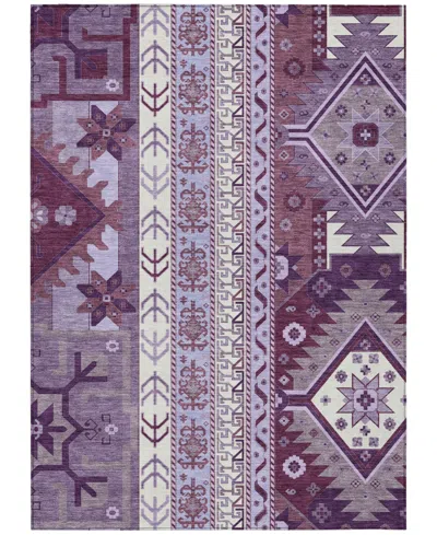 Addison Chantille Machine Washable Acn1015 9'x12' Area Rug In Purple