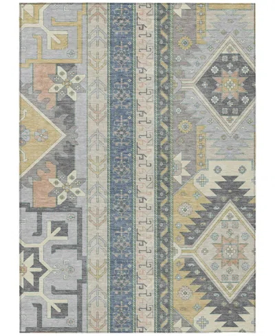 Addison Chantille Machine Washable Acn1015 9'x12' Area Rug In Silver