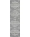 Addison Chantille Machine Washable Acn1016 2'3"x7'6" Runner Area Rug In Gray
