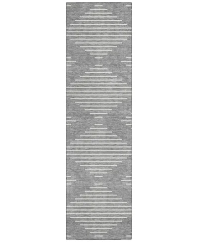 Addison Chantille Machine Washable Acn1016 2'3"x7'6" Runner Area Rug In Gray
