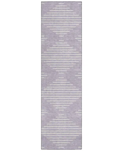 Addison Chantille Machine Washable Acn1016 2'3"x7'6" Runner Area Rug In Lavender