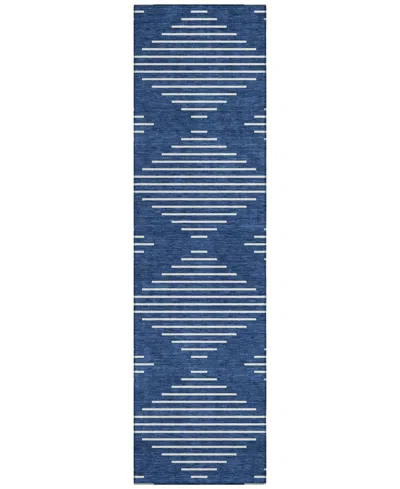 Addison Chantille Machine Washable Acn1016 2'3"x7'6" Runner Area Rug In Navy