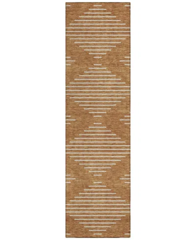 Addison Chantille Machine Washable Acn1016 2'3"x7'6" Runner Area Rug In Paprika