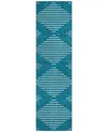 Addison Chantille Machine Washable Acn1016 2'3"x7'6" Runner Area Rug In Teal
