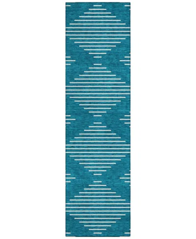 Addison Chantille Machine Washable Acn1016 2'3"x7'6" Runner Area Rug In Teal