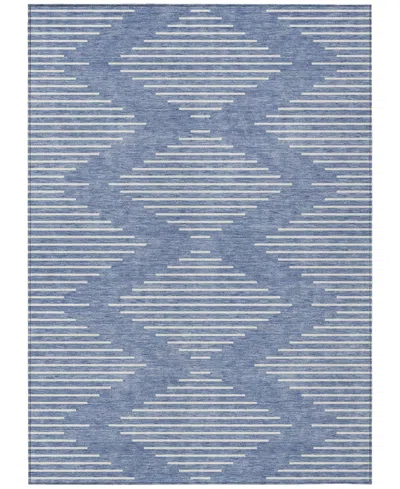 Addison Chantille Machine Washable Acn1016 3'x5' Area Rug In Denim