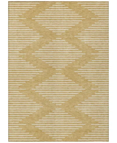 Addison Chantille Machine Washable Acn1016 5'x7'6" Area Rug In Gold