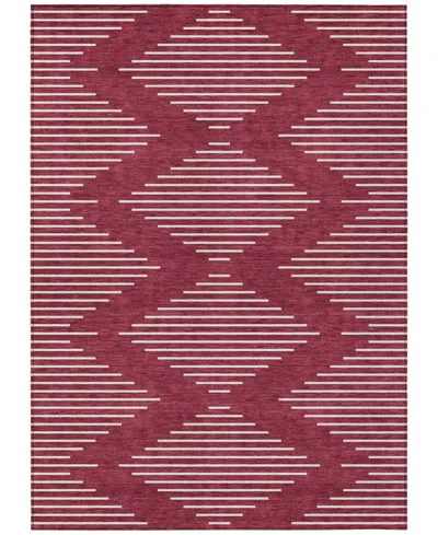 Addison Chantille Machine Washable Acn1016 8'x10' Area Rug In Cranberry