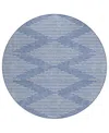 Addison Chantille Machine Washable Acn1016 8'x8' Round Area Rug In Denim