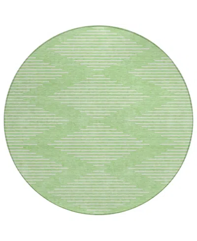 Addison Chantille Machine Washable Acn1016 8'x8' Round Area Rug In Mint