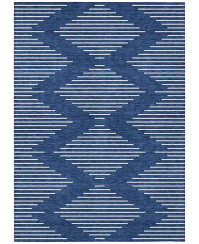 Addison Chantille Machine Washable Acn1016 9'x12' Area Rug In Navy