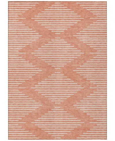 Addison Chantille Machine Washable Acn1016 9'x12' Area Rug In Salmon