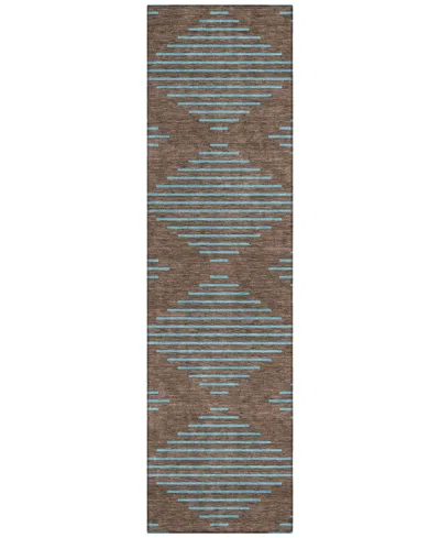 Addison Chantille Machine Washable Acn1017 2'3''x7'6'' Runner Area Rug In Brown