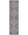 Addison Chantille Machine Washable Acn1017 2'3''x7'6'' Runner Area Rug In Gray