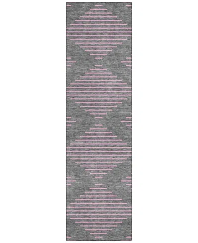 Addison Chantille Machine Washable Acn1017 2'3''x7'6'' Runner Area Rug In Gray