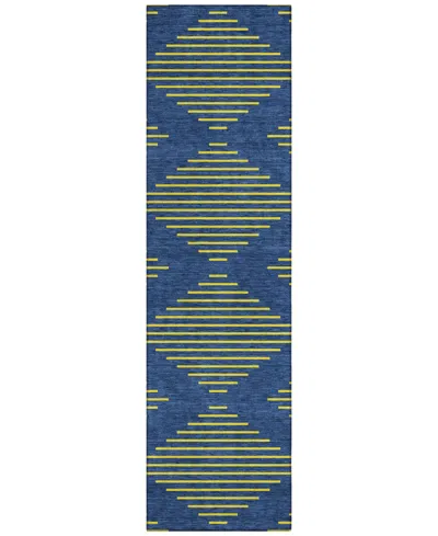 Addison Chantille Machine Washable Acn1017 2'3''x7'6'' Runner Area Rug In Navy