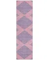 Addison Chantille Machine Washable Acn1017 2'3''x7'6'' Runner Area Rug In Pink