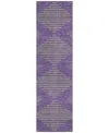 Addison Chantille Machine Washable Acn1017 2'3''x7'6'' Runner Area Rug In Purple