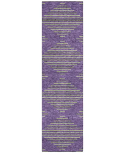 Addison Chantille Machine Washable Acn1017 2'3''x7'6'' Runner Area Rug In Purple