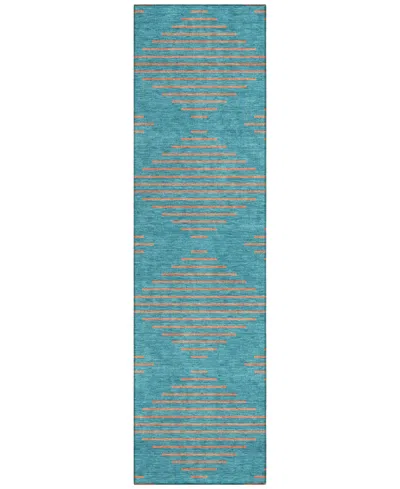 Addison Chantille Machine Washable Acn1017 2'3''x7'6'' Runner Area Rug In Teal