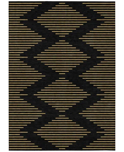 Addison Chantille Machine Washable Acn1017 5'x7'6''area Rug In Black