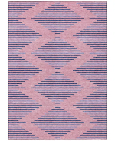 Addison Chantille Machine Washable Acn1017 5'x7'6''area Rug In Pink