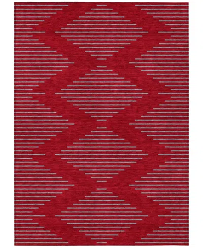 Addison Chantille Machine Washable Acn1017 5'x7'6''area Rug In Red