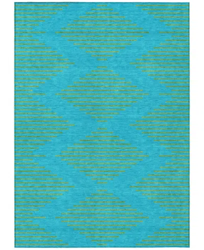 Addison Chantille Machine Washable Acn1017 9'x12' Area Rug In Aqua